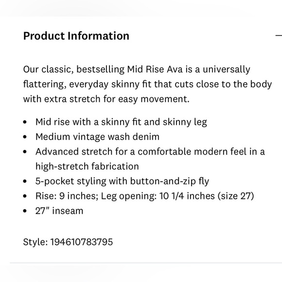 Lucky Women Jeans Skinny Size 4/27 Medium Vintage Wash Preowned - Picture 9 of 9